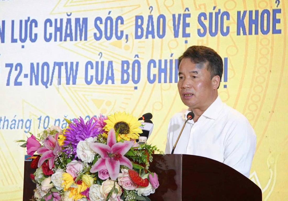 Đồng chí Lãnh đạo tỉnh phát biểu tại hội nghị