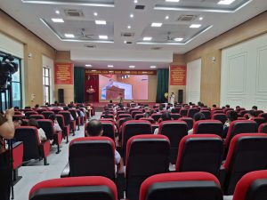Toàn cảnh điểm cầu tại Sở Y tế.